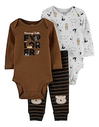 CARTER S 1M526910 -18M SET X 3 BODY manga larga + PANTALON 18M