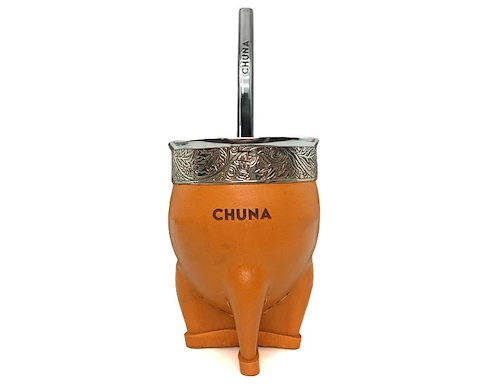 CHUNA AQUILES IMPERIAL MATE ACERO INOX / Cuero