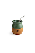 CIMARRON QUECHUA MATE Madera y Ceramica con Bombilla