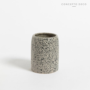 CONCEPTO DECO PIE0187 PORTACEPILLO CERAMICA Gris
