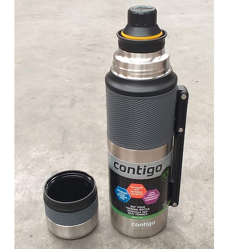 CONTIGO 2070897/898/598 TERMO Acero 1.1 L. con Manija Mantiene 35 Hs.