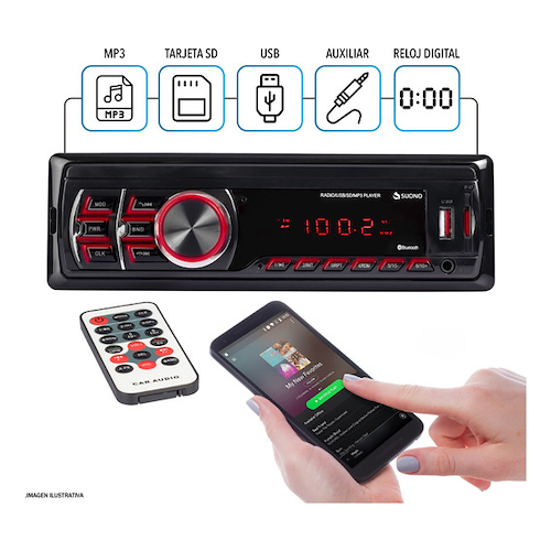 CROWN MUSTANG DMR-3000BT AUTOESTEREO Bluetooth Auxiliar USB
