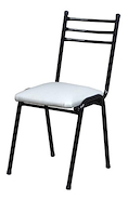 DAKOT 1102060 - apilable SILLA CAÑO NEGRO  ecocuero  crudo