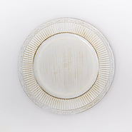 DECORMESA d4069n-d4069v PLATO PLAYO SITIO REDONDO, 33CM aqua/natural