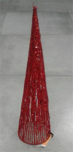 DECORMESA H4012 ARBOL NAVIDAD CONO METAL ROJO 40 CM