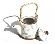 DECORMESA D3033 LIBELULAS/D3039 LISA TETERA PORCELANA C/FILTRO