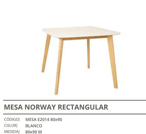 DECOTOTALE E2014 NORWAY MESA MADERA RECT. 0.90X0.80 BLANCA