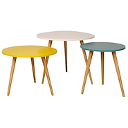 DECOTOTALE CT-02 KALUA MESA AUXILIAR  SET X3 RED COLORES