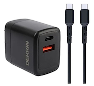 DEKKIN AT-ACC-KI-071 KIT POWER 30w. TIPO C CARGADOR PARED DOBLE PUERTO + CABLE