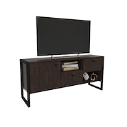 DELOS DST03RT MESA TV 50" HIERRO WENGUE/NEGRO
