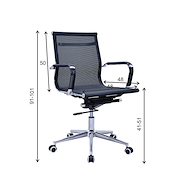 DELOS PRSO2B/1 SILLON EJECUTIVO GIRATORIO CROMADO/ malla gris