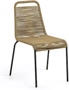 DELUSE KITCH SILLA CAÑO NEGRO  cordon camel