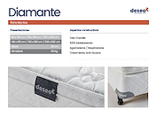 DESEO CONFORT DIAMANTE SOMMIER+COLCHON 200X30X200 Densidad Alta 30Kg Doble Eurotop