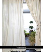 DINA GERADE TUSSOR CORTINA LIVING NATURAL