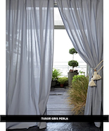DINA GERADE TUSSOR CORTINA LIVING GRIS