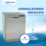 DREAN DISH 15.2 DTX LAVAVAJILLA 15 CUBIERTOS. Acero Inoxidable