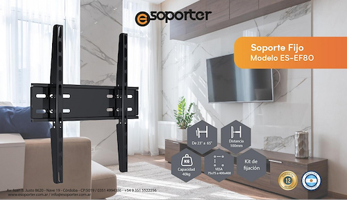 ESOPORTER ES-LCF80 SOPORTE TV. FIJO 23  a 65 pulgadas. Blister