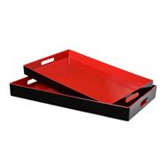 FASHION COOK J50305/2 BANDEJA NEGRA/ROJA MEDIANA