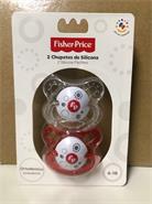 FISHER PRICE 3134 CHUPETE SILICONA ortodontico 6 - 18 M+ X 2u