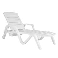 GARDEN LIFE TORONTO F7570 REPOSERA JARDIN blanca 5 posiciones Apilable