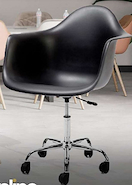 GARDEN LIFE 39/F901901 SILLON GIRATORIO EAMES Negro