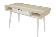 GEZA NEO-19001 ESCRITORIO 1.20 madera BLANCO/tapa NATURAL 1c.