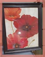 GIORDANO FLOR CUADRO 48X58 Marco NOGAL FLOR ROJA