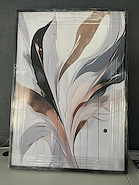 GIORDANO VARAS CUADRO 73X103 Marco NEGRO  ABSTRACTO/DORADO/NEGRO/GRIS