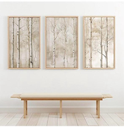 GIORDANO RAMAS CUADRO 50X70 Marco ROBLE ABSTRACTO VISON/BLANCO/MARRON