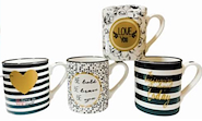 GLAMUR 3636 JARRO CERAMICA  BLANCO Diseño LOVE YOU