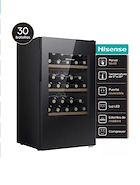 HISENSE RW12D4NWG0 HELADERA CAVA 30 Botellas Negra