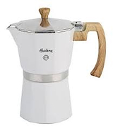 HUDSON M018 CAFETERA 6 TAZAS ALUMINIO BLANCO