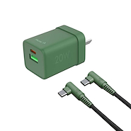 HUNE AT-ACC-KI-068 NOMADE 20 KIT POWER 20w. TIPO C CARGADOR PARED DOBLE PUERTO + CABLE