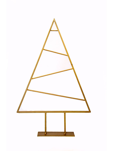 IVSA NA037 ARBOL NAVIDAD Estructura metal dorada 67 CM