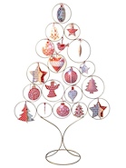 IVSA NA038 ARBOL NAVIDAD Estructura metal dorada 1.38 CM