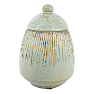 IVSA SA6369 FRASCO CERAMICA REDONDO RAYADO TAPA  16X25