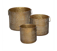 JUNKO J505 PORTA MACETA DORADO 28CM