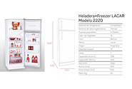 LACAR 2220 HELADERA CON FREEZER 300 LITROS