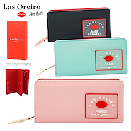 LAS OREIRO 21169/21174 BILLETERA  CON BROCHE Y CIERRE