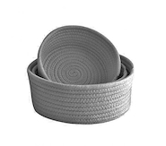 MANOS TEXTILES 120733 CANASTO SET X3 HILO Gris