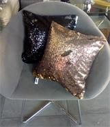 MANOS TEXTILES 1804595/1804593 ALMOHADON 40X40 lentejuela negro/cobre