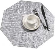 MANOS TEXTILES 120422/120423 MANTEL INDIVIDUAL x6 Octogonal Plateado/Dorado