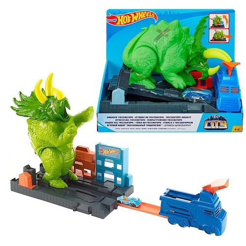 MATTEL GBF97 PISTA HOT WHEELS ATAQUE TRICERATOPS