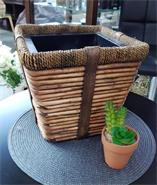 MAXI CRISTAL DECO RATTAN MACETA RATTAN SINTETICO