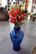 MAXI CRISTAL DECO ESPAÑOL FLORERO ESPAÑOL AZUL