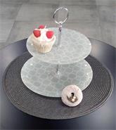 MISHKA 0126384 PLATO DOBLE para masas vidrio 25cm