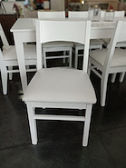 MOBILIA GIOVA 1402 SILLA MADERA BLANCO ecocuero blanca