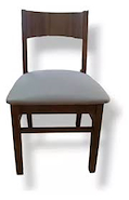 MOBILIA GIOVA 1402 SILLA MADERA CASTAÑO  ecocuero natural