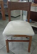 MOBILIA GIOVA 1402 SILLA MADERA AMBAR ecocuero natural