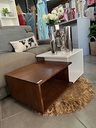 MOBILIA 2301-DOBEL MESA CENTRAL RECT. Ambar/Blanco
